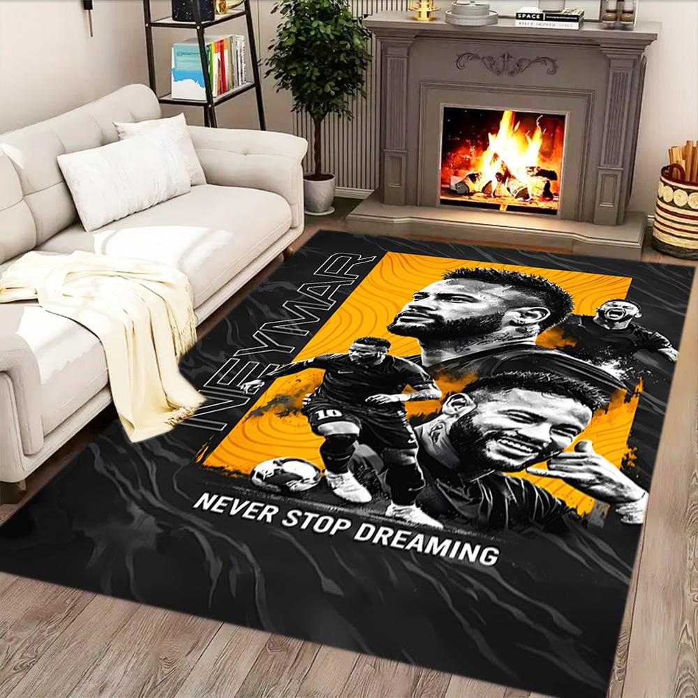 Neymar Brazil Celebration Rug for Living Rooms, Bedrooms, Home Décor, and As Gifts.