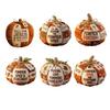 Fall Fabric Pumpkin Decor Rustic Thanksgiving Faux Pumpkin Tabletop Centerpiece with Buttons for Autumn Harvest Table Mantel Decor