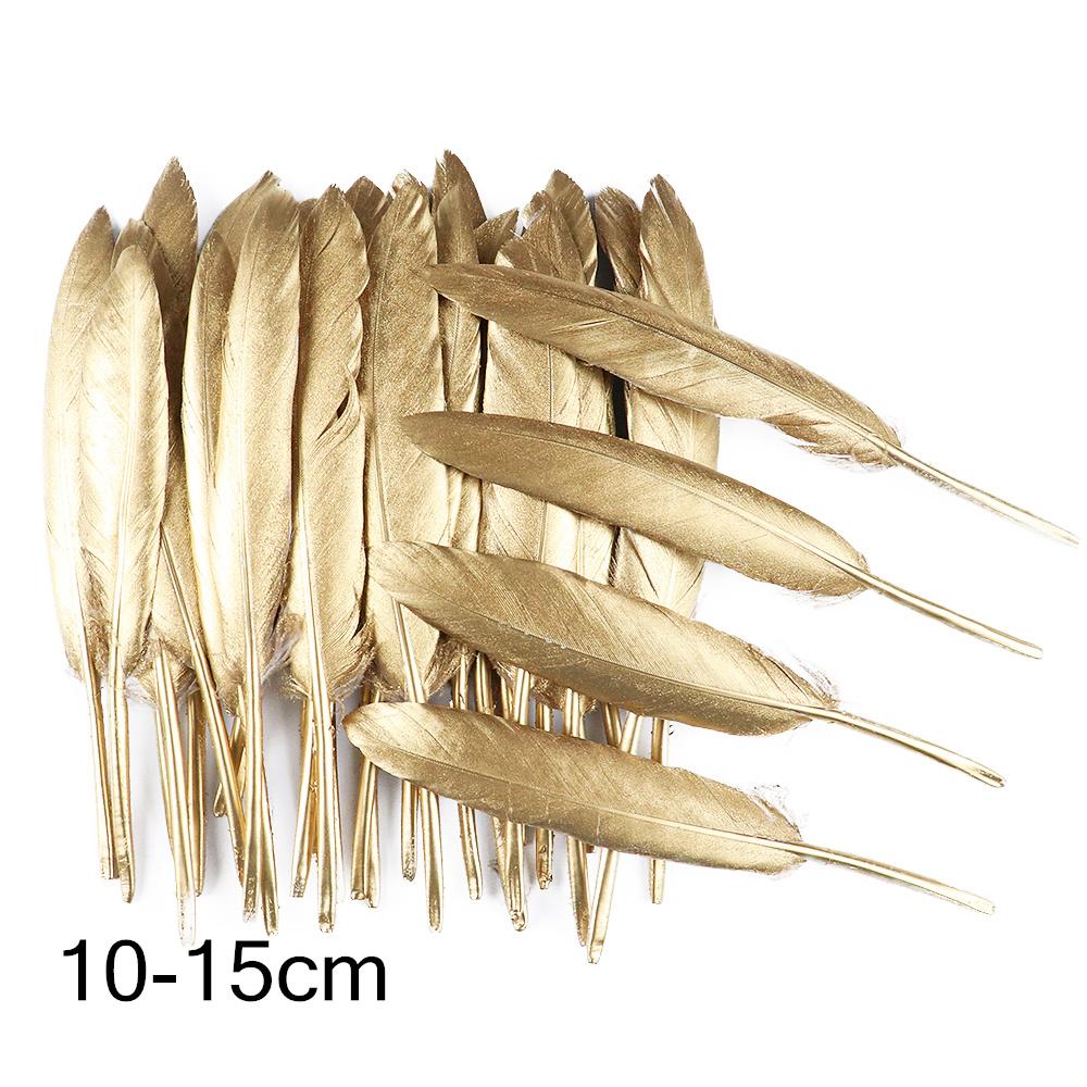 Black Gold Natural Goose Feathers For Needlework Dream Catcher Feather Crafts Jewelry Accessories Diy Decoration