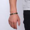 Vinterly Black Gold-color Bracelets Men Hand Chain Bio Magnetic Germanium Bracelet Men Trendy Health Ceramic Men Jewelry CM021