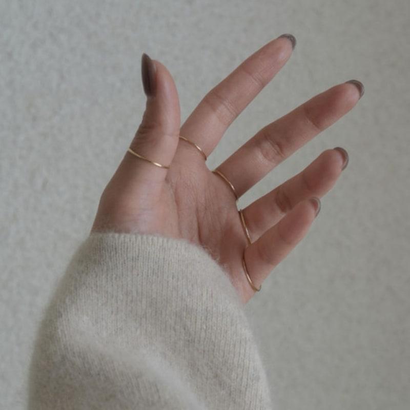 Youngglow 14k Layerd Slender Ring