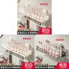 Wall Mount Suction Cup Towel Rack With Hooks For Bathroom Shower And Vanity Use