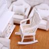 1:12 Dollhouse Pocket Wooden Rocking Chair Crafts