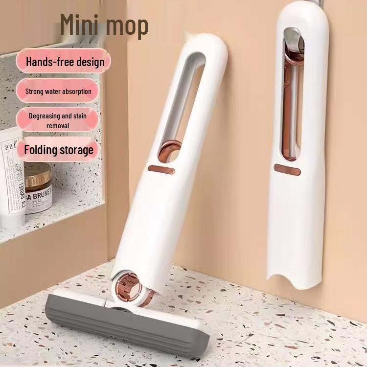 Compact Foldable Lightweight Mini Desktop Mop: Multifunctional and Absorbent