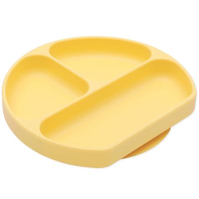 Bumkins Silicone Dish with Suction Cups Japanese Platinum 6 Months and [Official Product] 100% Silicone, Up, Pineapple, BM-GD-PPL