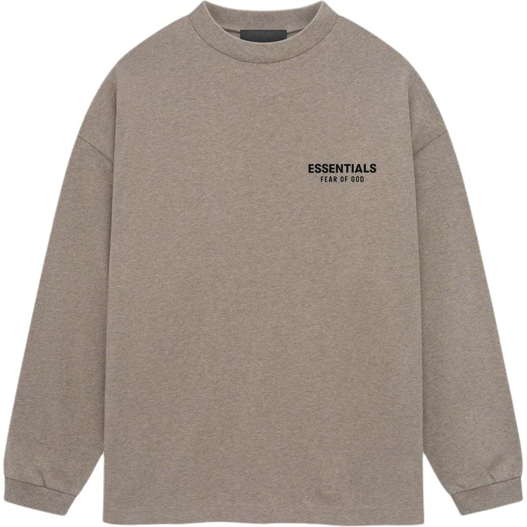 Fear of God Essentials Jersey Long-Sleeve Shirt Heather Grey Men Tops 125HO244379F
