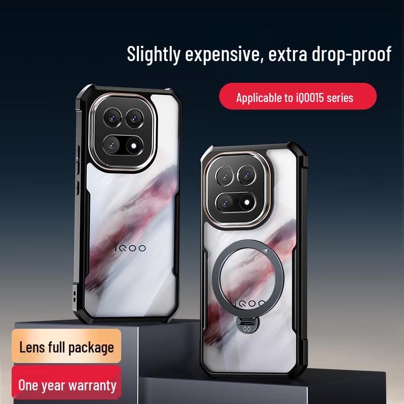 Xundd iQOO 15 Przezroczyste Magnetyczne Etui na Telefon z Poduszkami Powietrznymi