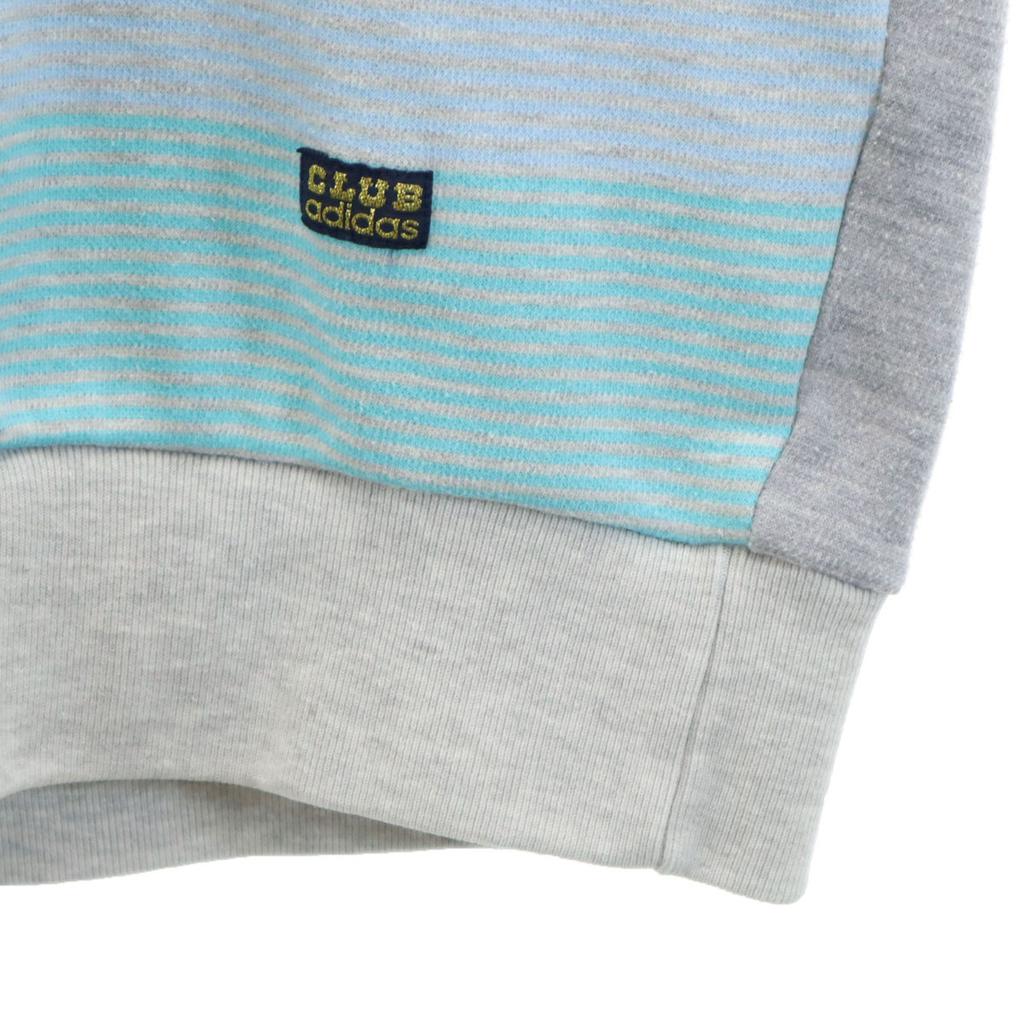 CLUB adidas 70s 80s vintage Border Pattern Short sleeve sweat S Descente Men's Used