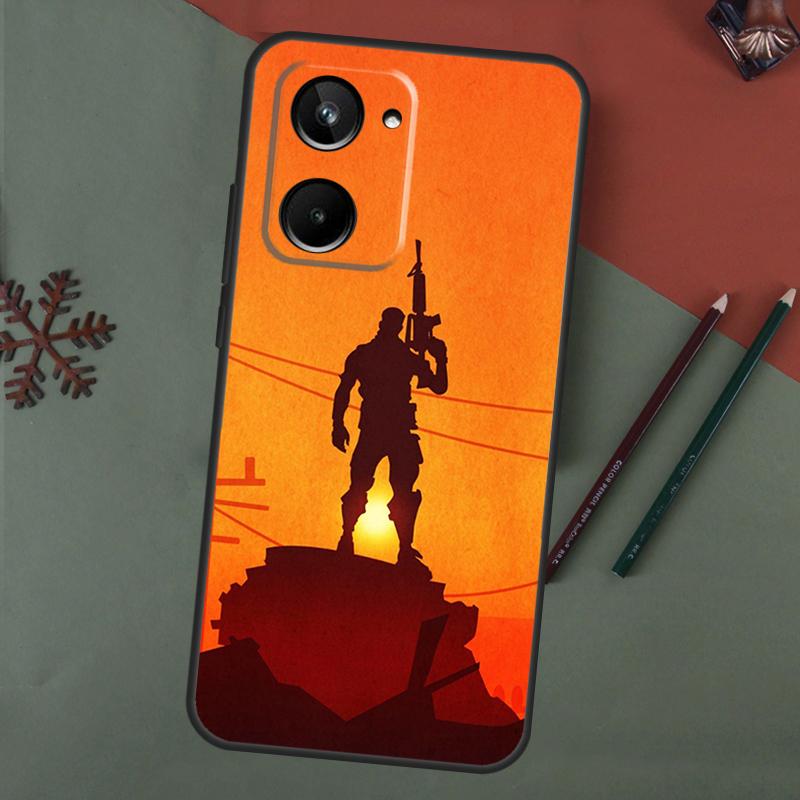 Camo military Army Case For Realme C61 C53 C55 C33 C63 C51 C65 C67 C71 C75 11 12 13 14 15 Pro Plus GT6 GT7 Pro