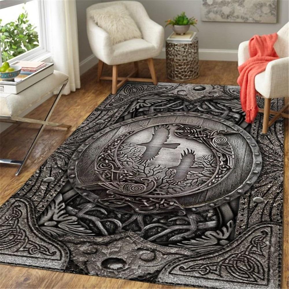 3D Viking Fashion Large Carpet Rug for Home Living Room Bedroom Sofa Doormat Decor Kids Play Area Rug Carpet Non-slip Floor Mat