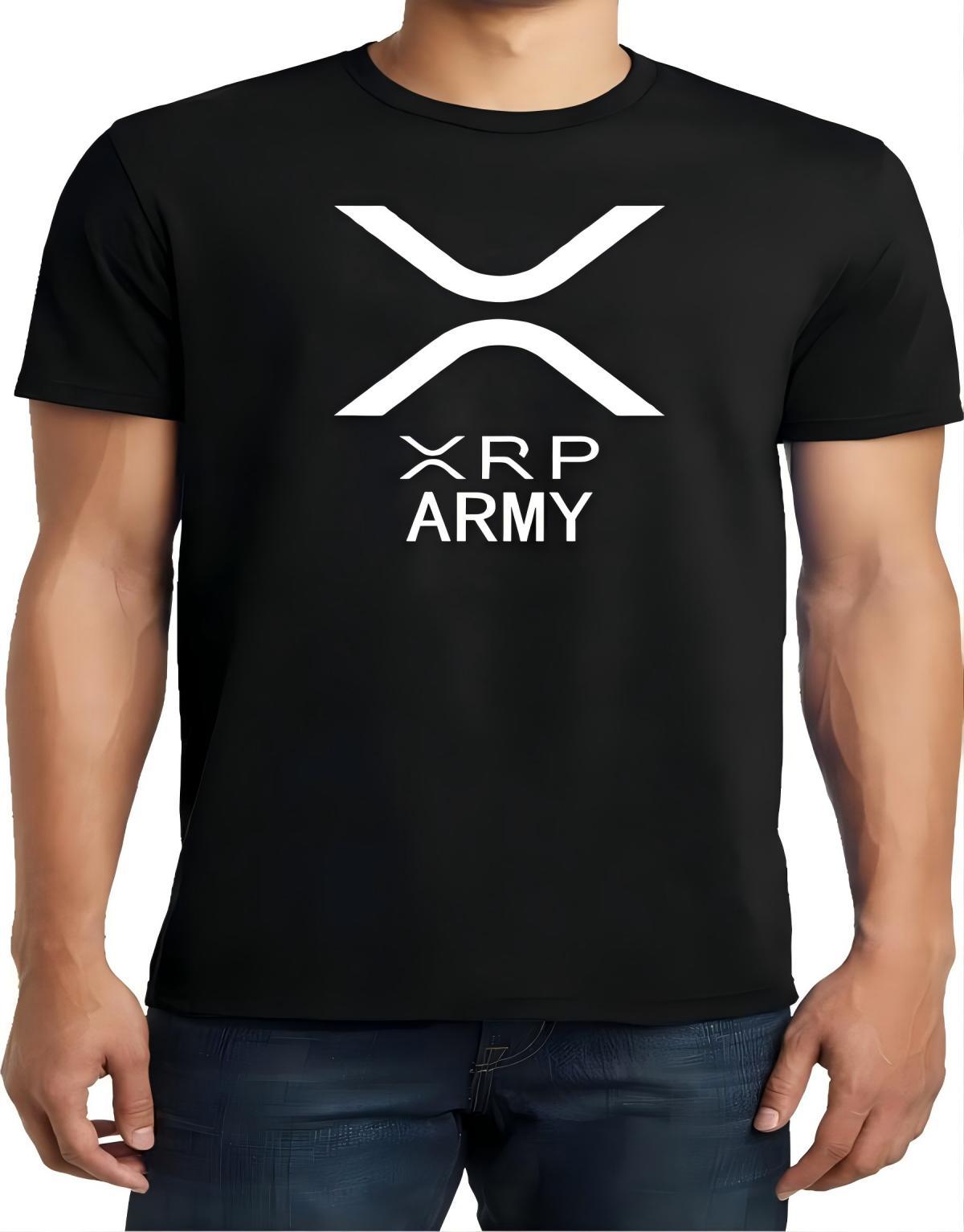 XRP Army Logo  Black T-Shirt S