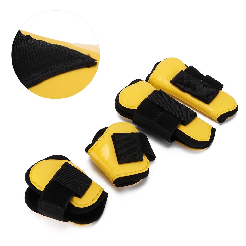 Horse Tendon Boots Set of 4 PU Guard Boots for Riding Shock Absorbing Jumping