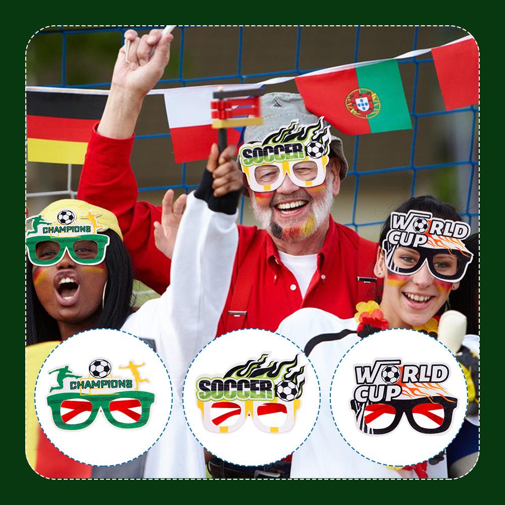 Football glasses, football league, bar clubs, party decorations, props, World Cup fan supplies