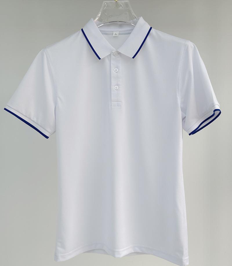 In-Stock Custom Ice Silk Polo Shirt: Short-Sleeved, Turn-Down Collar with Trendy Brand Embroidery and Your Unique Design.