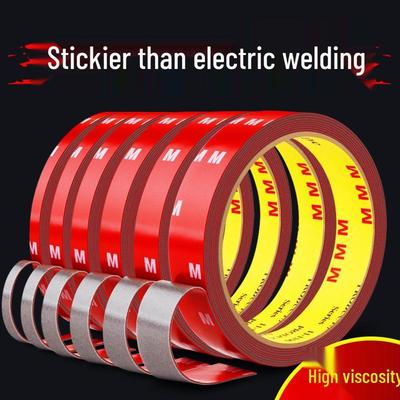 Graues Wasserdichtes Acryl-Doppelseitiges Klebeband für Auto & Zuhause, Hochtemperaturbeständig, Rückstandsfrei, Wand- & Regenabweiser-Befestigung