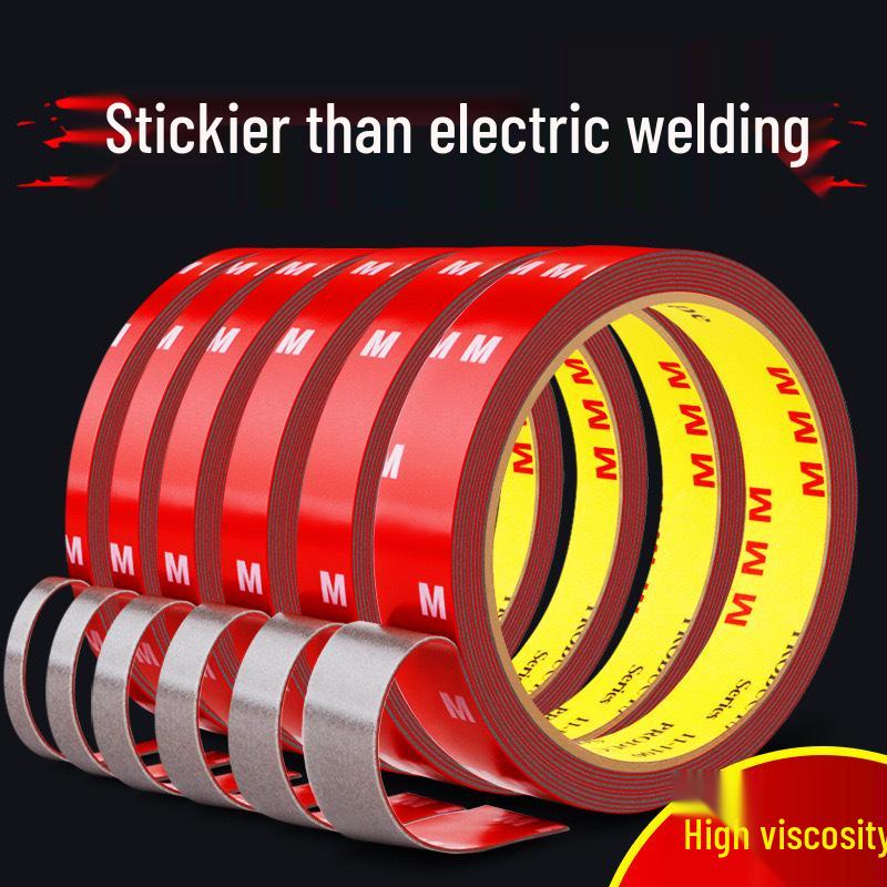 Gray Waterproof Acrylic Double-Sided Tape for Car & Home, High Temperature Resistant, No Trace, Wall & Rain Eyebrow Fix