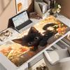 XXL Mousepad Gamer Green Leaf Cat Computer Mouse Pad Pc Cabinet Gaming Accessories Desk Mat Large Keyboard Laptop Table Mats