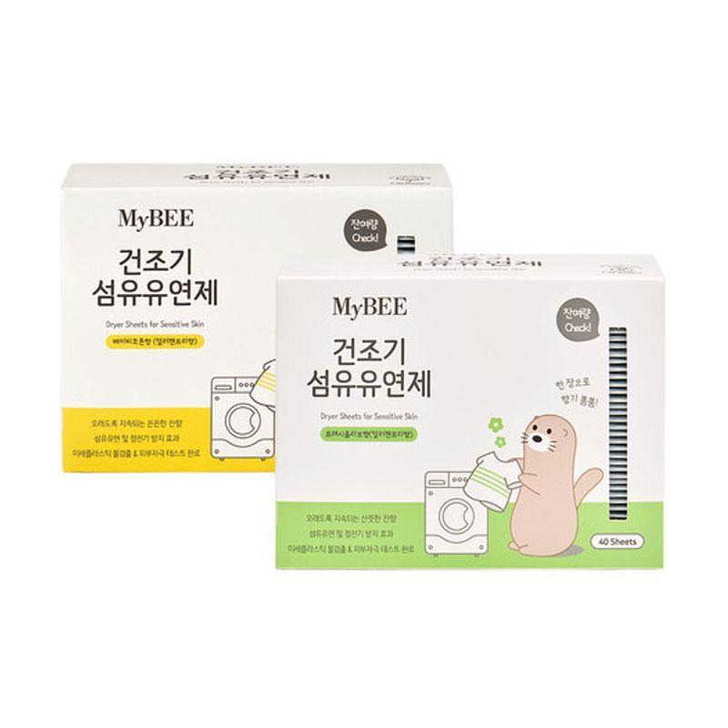 Mybee Dryer Fabric Softener 40 Sheets