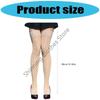 M68A Lace Trim Over Knee Nylon Stockings With Silicone Grip Shimmering Glossy See Through Thigh High Long Socks For Women