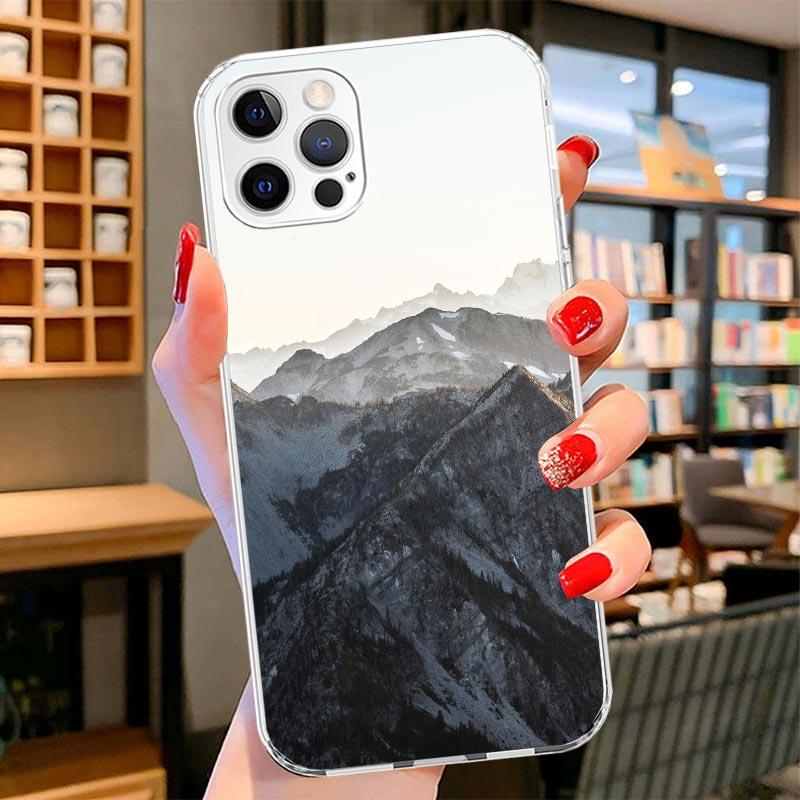 

Landscape Winter Light Snow Cover Phone Case For iPhone 16 17 Air 15 14 Pro Max 16E Phone Case 13 Mini 12 11 7 SE 8 Print Patter iPhone 14 Pro