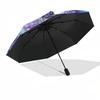 1pc Dragon Ball Z Goku Super Saiyan Blue Automatic Folding Umbrella Portable 3-Fold Design, 8-Bone Frame Outdoor Umbrella, Perfect Gift for Fans, Trav