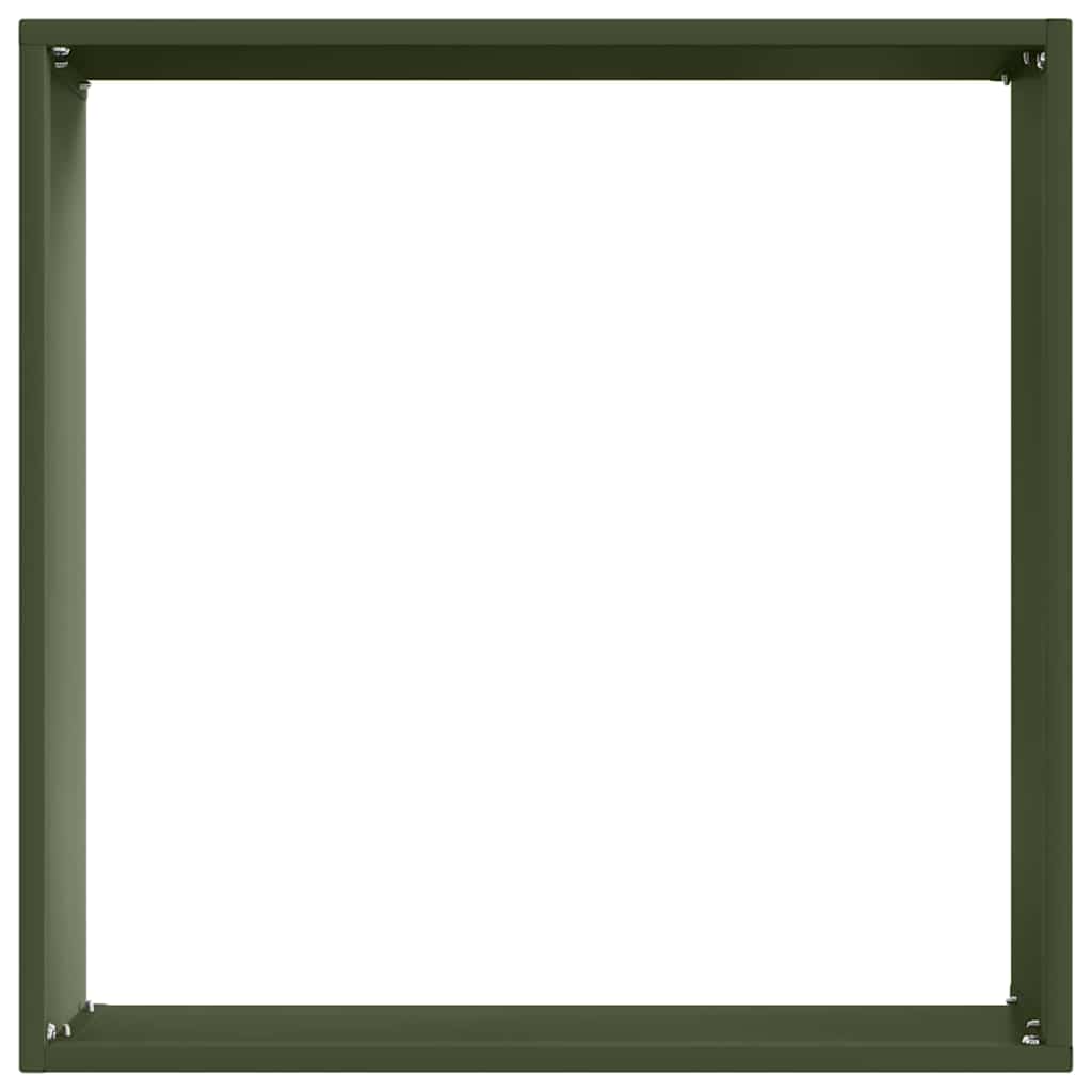 Lawn Edging Olive Green 40 X 40 X 13 Cm Steel