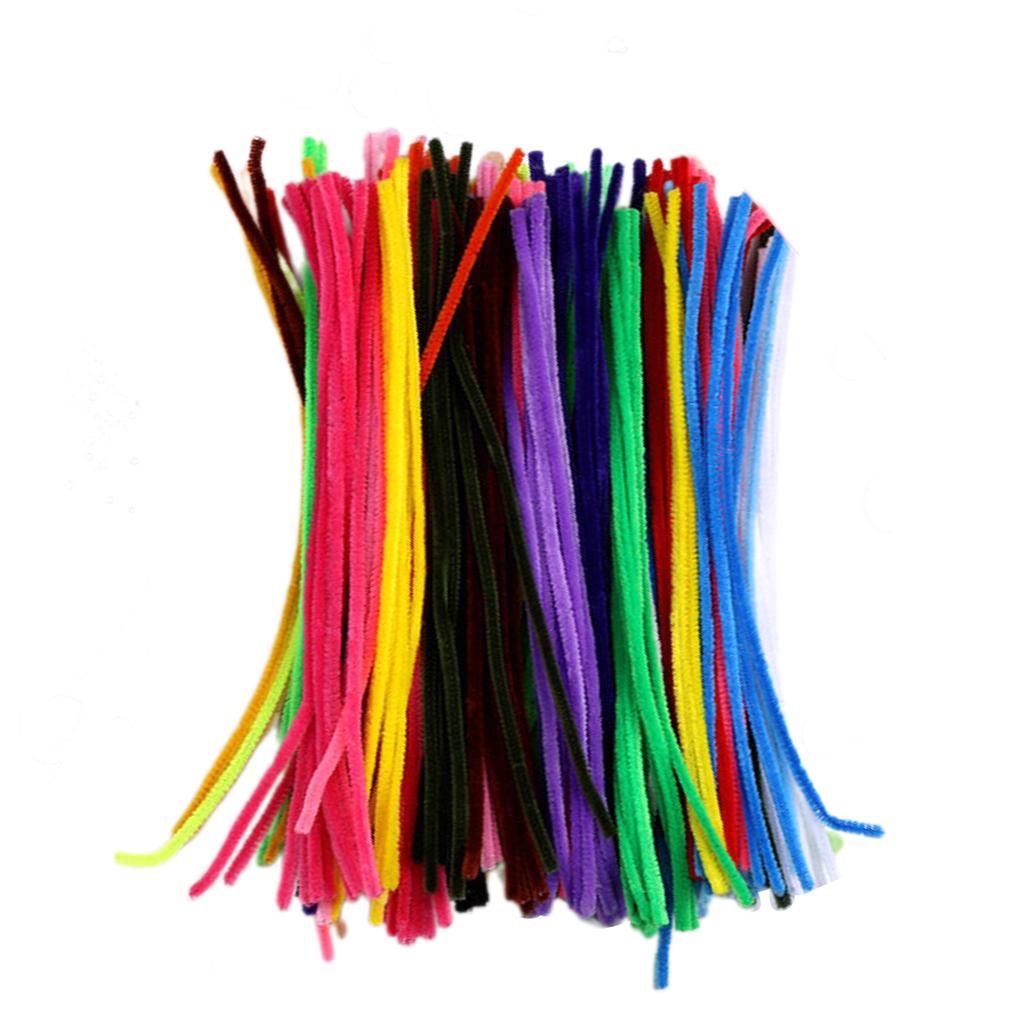 Fuzzy Stick Colorful  Bend Stick Soft Pipe Cleaners Chenilles Stems for Craft Decorations Creative School Projects