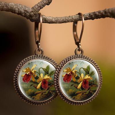Fashionable Time Plant Sticker Earrings