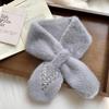 Autumn and winter scarf women's autumn and winter plush pearl diamond versatile imitation Rex rabbit hair sweet and cute scarf