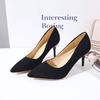 Shoelife  New Large Size Stiletto Pumps Women's Suede High Heels