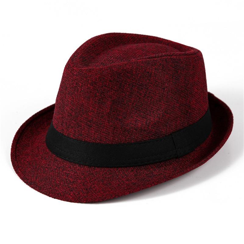 Top Hat Men's Vintage Jazz Hat Spring Summer Autumn Suit Hat British Gentleman's Hat