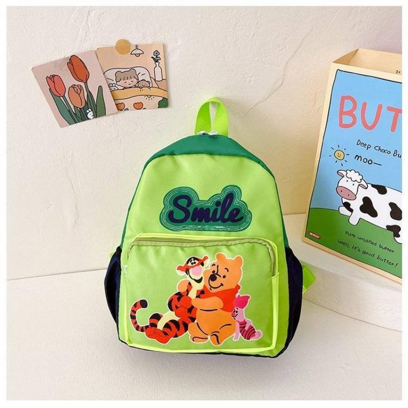 Cute Cartoon Bear Tiger Piglet Pattern Large Capacity Lightweight Backpack Fashion School Bag For Boys And Girls