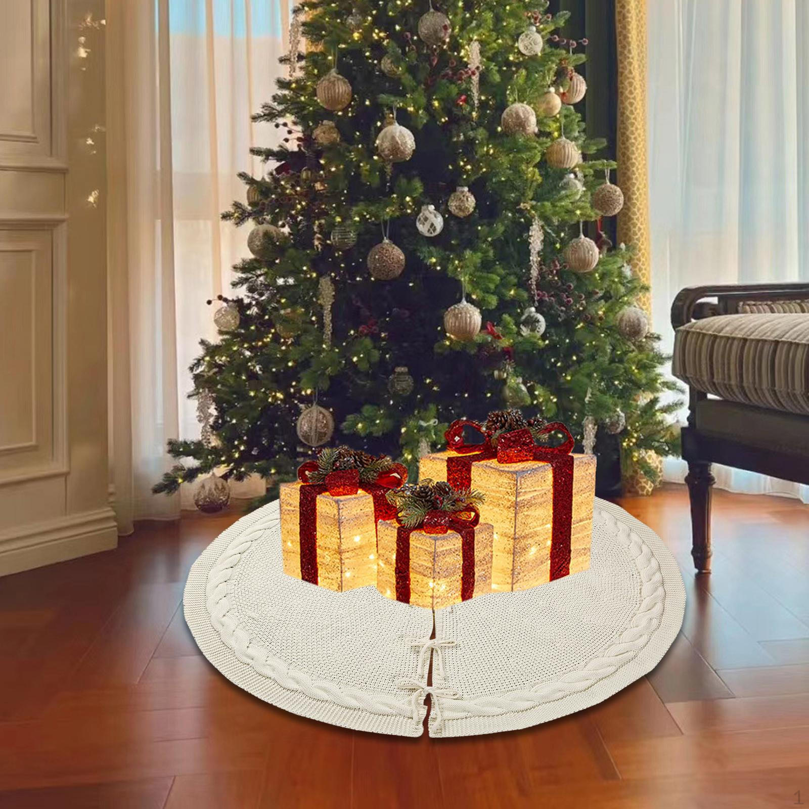 

Рождественская елка юбка украшение декоративный круглый орнамент коврик для дверного проема спальни White 24inch