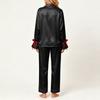 Women's Long Sleeve Top with Chest Pocket and Pants Casual Pajama Set