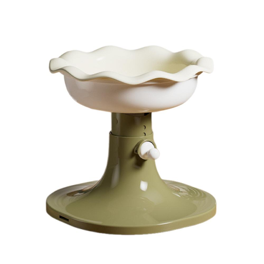 

Cute Flower Shape Ceramic Cat Food Bowl Adjustable Height Rotate 60° Cat Bowl Separation Design Pet Water Bowl Dog Feeding