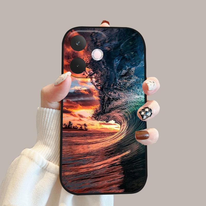 Dla Oppo A5 Pro 5G Miękkie Etui Kwiaty Moda Silikonowe TPU Zderzak Telefonu Pokrowiec Dla Oppo A 5 Pro 5G Urocze Ochronne Etui Fundas
