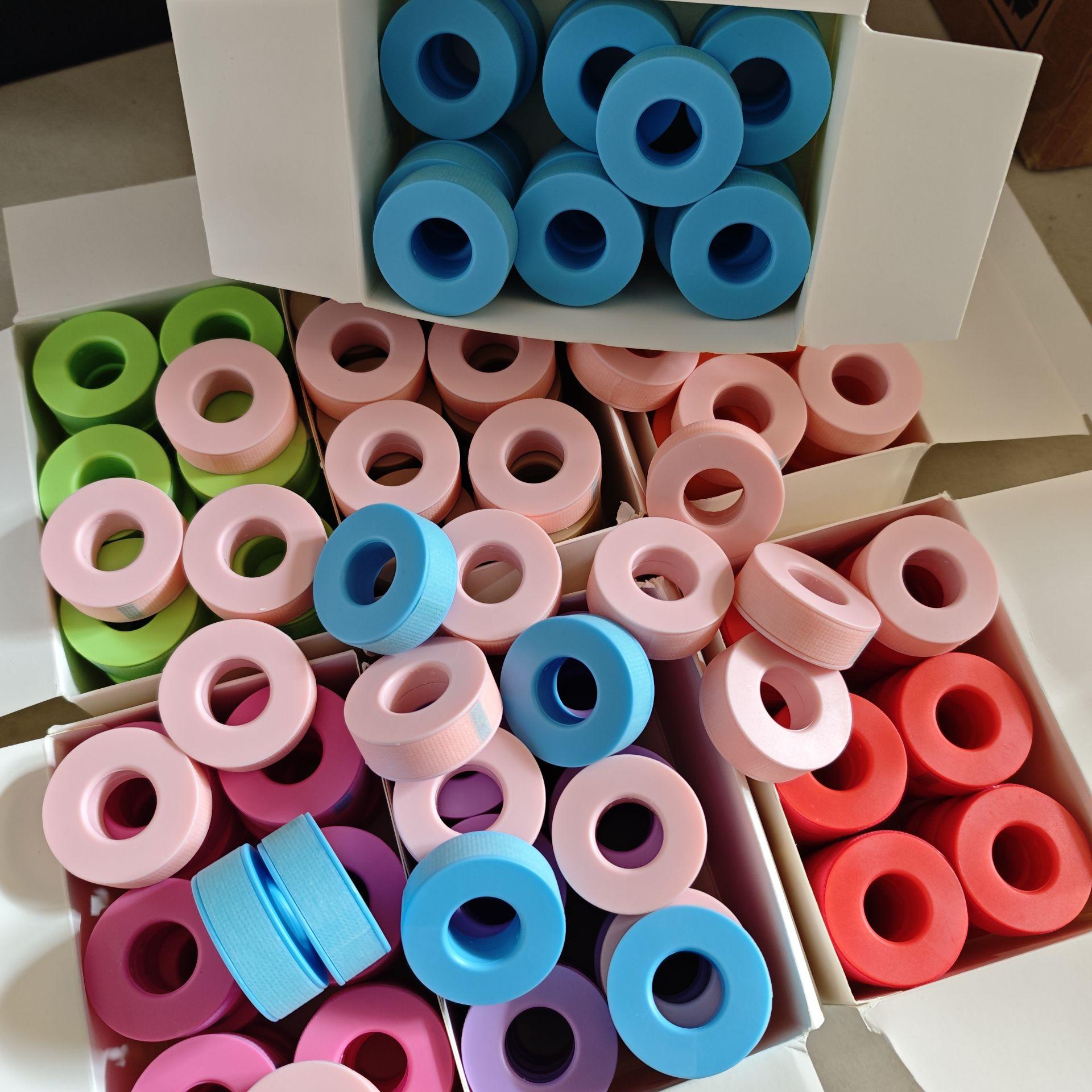 Custom Dispenser pink Blue Black White Sensitive Silicone Tape Lash Extensions Gel Tape Eyelash Extensions Lash Tape Mix