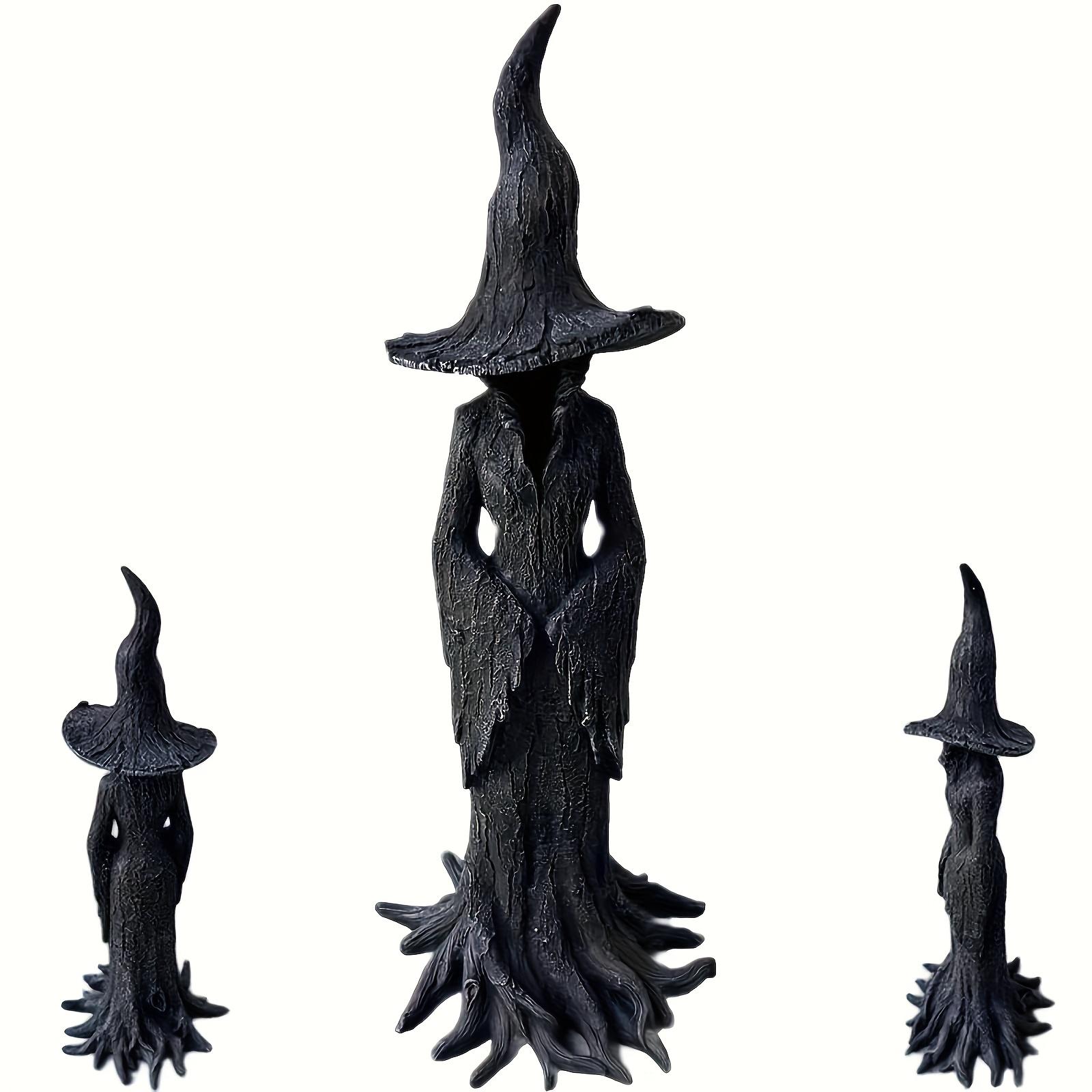 

1 шт. Расписанная вручную готическая статуэтка ведьмы - Декор из смолы на Хэллоуин с замысловатыми деталями, Украшения на Хэллоуин, Декор для дома и улицы, Декор в стиле фэнтези 30cm/11.81inch