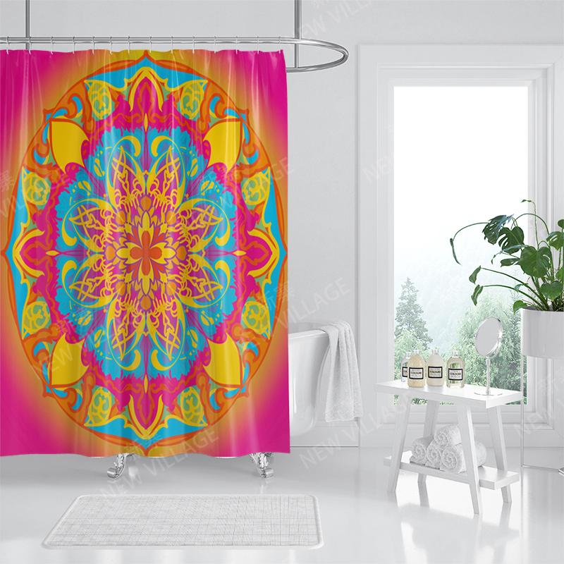 Mandala Corturi de duș din material impermeabil Accesorii pentru perdea de baie Perdea de baie 180x200cm 240*200cm decorațiune boho vintage