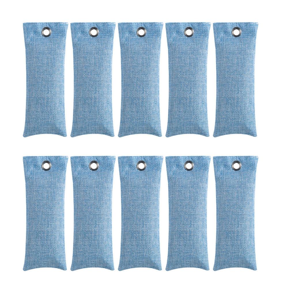 10packs 75g Activated Charcoal Air Purifying Bag Bamboo Charcoal Natural Home Odor Absorber Deodorizer and Moisture Eliminator