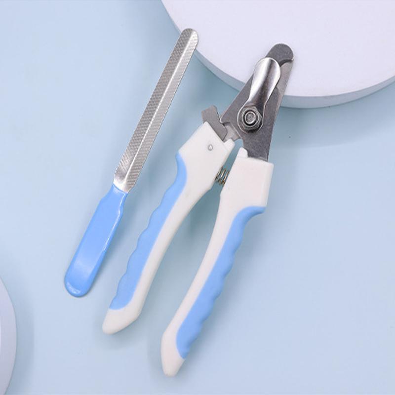 Pet straight handle stainless steel nail scissors dog and cat pet nail clipper cleaning tool pet nail clipper set