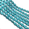 Natural Stone Beads Jewelry Making Egg-shaped Blue Turquoise Loose Beads for DIY Necklace Bracelet Handiwork Sewing Craft Accessory