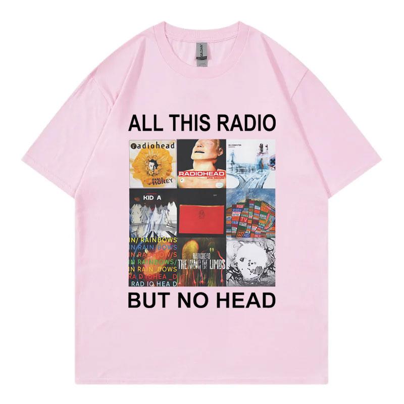 Všechna tato rádia, ale žádná hlava Tričko Rocková kapela Radiohead Hudební album Grafická trička Pánské dámské oblečení Móda Hip Hop Trička