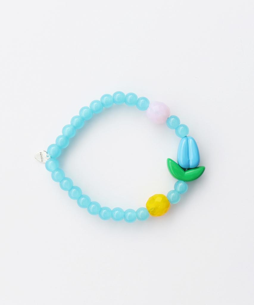 Bonbeau Jace Tulip Color Glass Ball Bracelet Tulip Charm Czech Glass Ball Bead Banding Bracelet