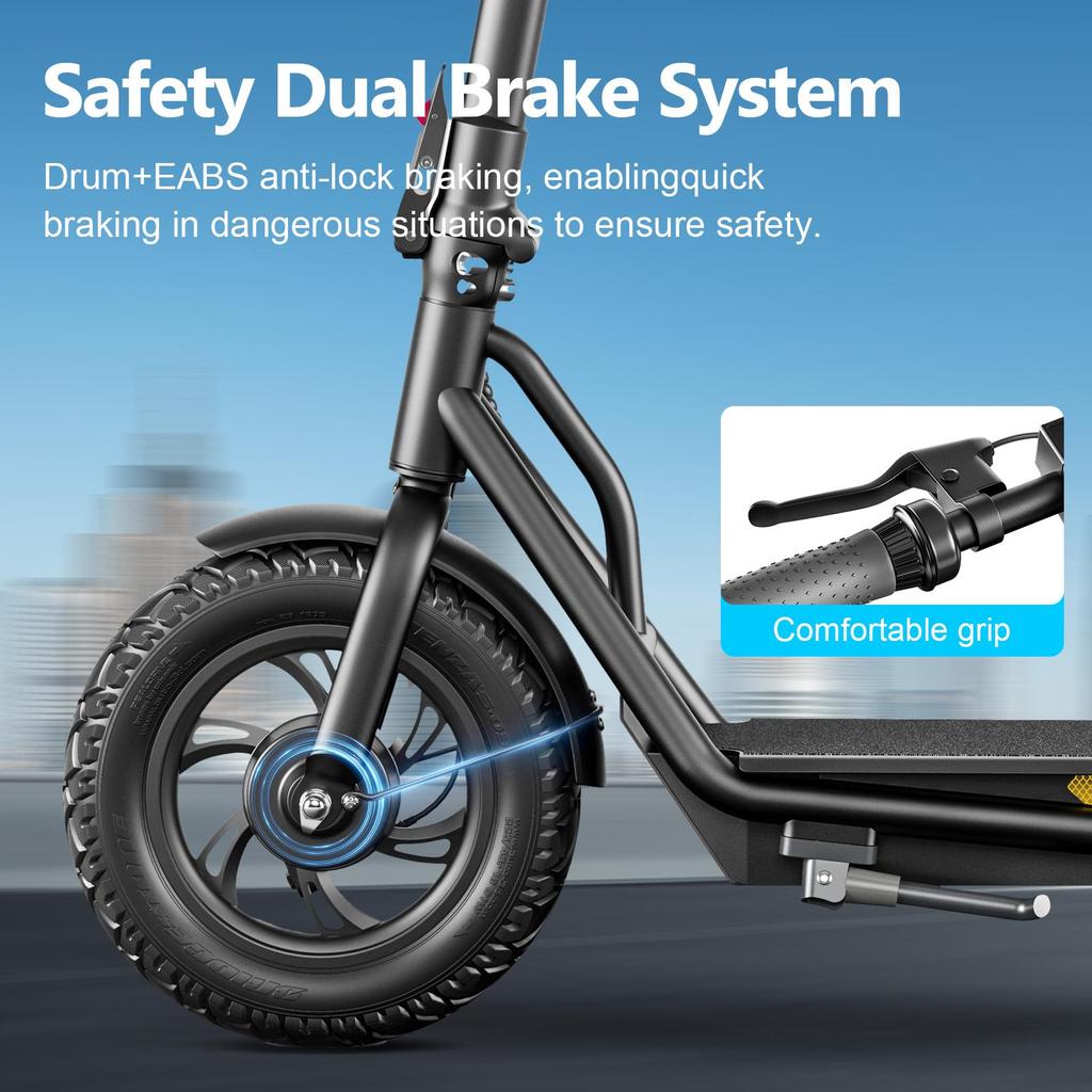 Electric Scooter Foldable EMOKO 12" 500W Motor 15AH Max Range 55Km Load 120Kg Black A19