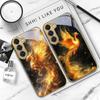 Golden Phoenix Nirvana For Samsung Galaxy S26 S20 FE S21 S22 S23 Plus S24 Ultra S25Ultra S21+  S22Plus Golden Glass Phone Case