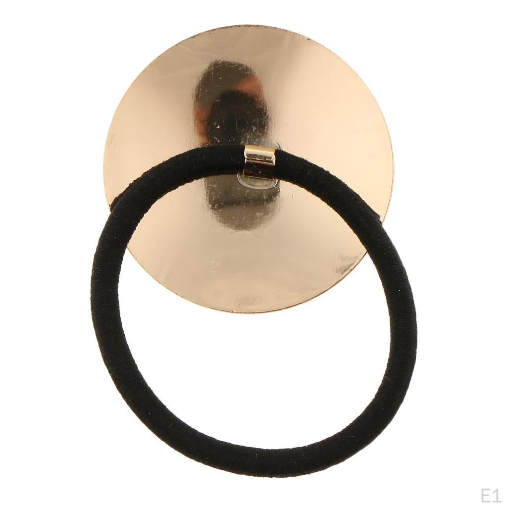 Chic Metal Cuff Wrap Decor Hair Band Stretch Ponytail
