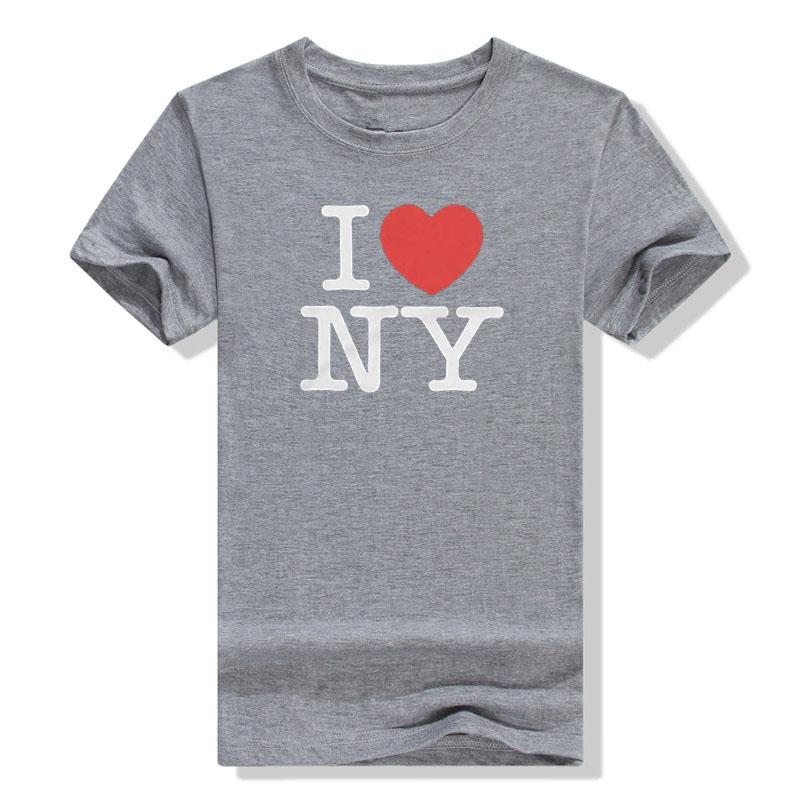 Ich liebe NY Damen Herren Unisex T-Shirt Tops Ich liebe New York T-Shirt Sprüche Zitat Buchstaben Bedruckte Outfits Streetwear Stil