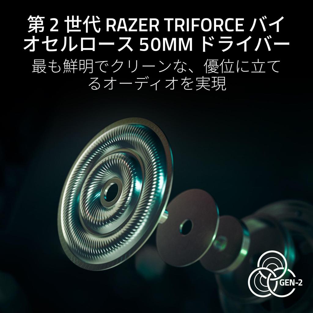 Razer BlackShark V3 Pro for Xbox Wireless Gaming 2nd Generation HyperSpeed 2nd Generation TriForce Biocellulose 50mm Battery Compatible with and