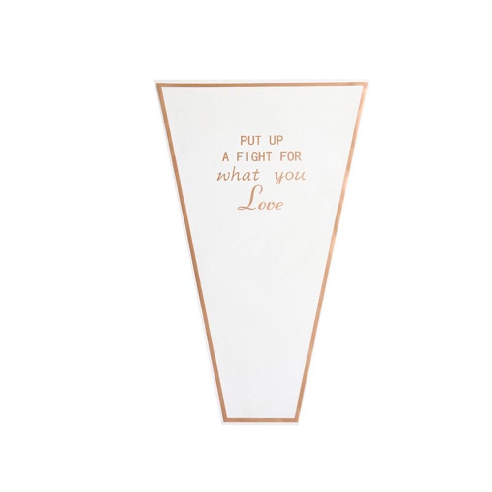 

50 шт. Водонепроникний пакет для упаковки квітів Золотий край Пакувальні пакети для букетів Сумка для букетів Весілля